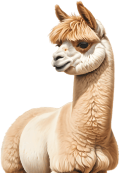 Playful Alpaca Wearing Flower Crown Art. . png
