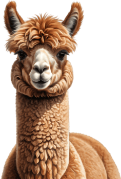 Happy Alpaca Family Cartoon Clipart. . png