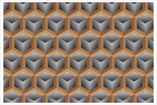 3D Hexagonal Pattern vector