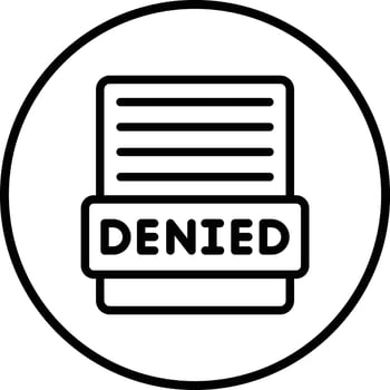 Denied Icon Design Illustration vector