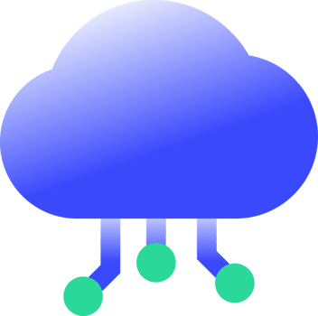 Cloud Semiconductor Ai Chipset icons Blue color png