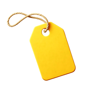 yellow price tag png