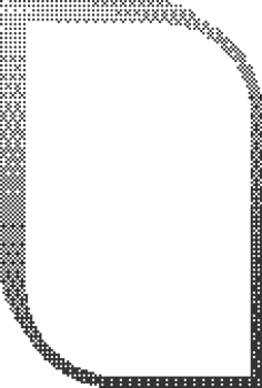 Pixel pattern frame. Bitmap arch window. Noisy arcade game gradient arc. Dotted dither graphic element. Geometric halftone abstract border. png