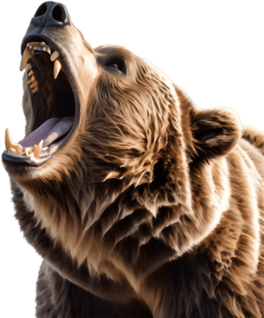 Bear Scratching Back on Tree. . png