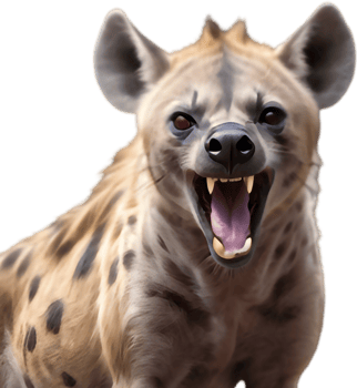 Vibrant and Playful Designs Featuring the Spotted Hyena. . png