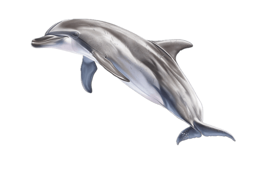 Artistic depiction of dolphin leaping from the ocean. png