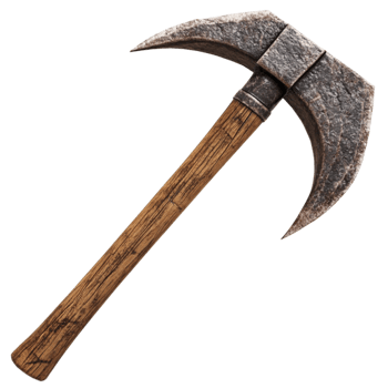 Stone Axe with Wooden Handle png