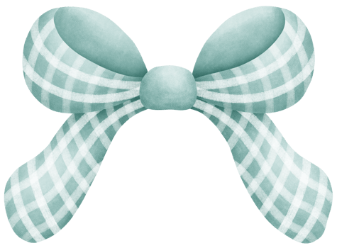 Hand Drawn Watercolor dark green Ribbon with white stripes Art Cute Pastel Decorative Bow for Holiday and Gift Wrap png