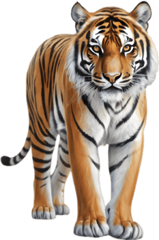 Vintage Tiger Clipart for Retro Designs. . png