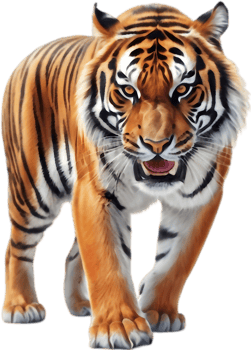 Colorful Tiger Artwork for Graphic Design. . png