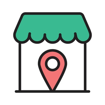 Pinpoint your store for easy access, ready to use icon vector