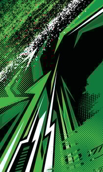 Abstract geometric green stripes sublimation sports jersey template vector