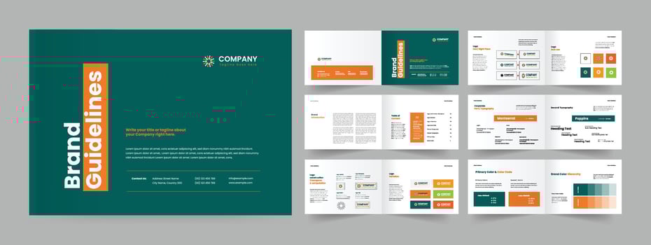creative brand guidelines layout template vector