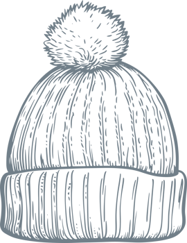 Hat for winter clipart design illustration png