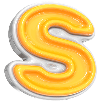 White With Yellow Font s 3D Render png