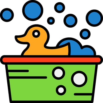 Baby bathtub Icon Design vector