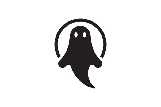 A ghost icon on a white background vector