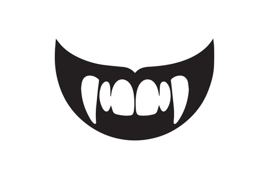 Vampire teeth icon illustration vector