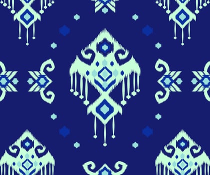 A blue and green tribal pattern on a dark background vector
