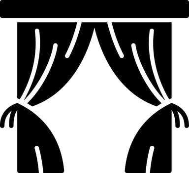 Curtains Icon Design vector