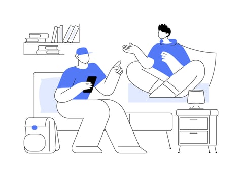 Leisure time isolated cartoon illustrations. vector