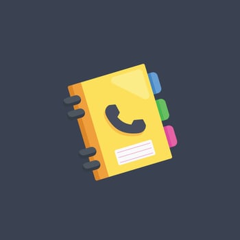 phone book in flat design. vector