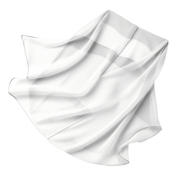 Soft White Silk Fabric Draped Elegantly And Isolated On Transparent Background png