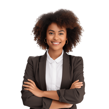 Professional African American Woman In A Business Suit Smiling Confidently png
