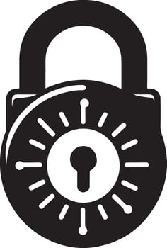 Custom Padlock Silhouette Illustration for Designers vector