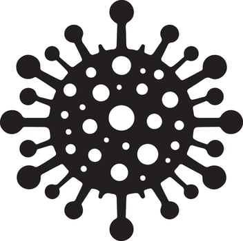 Clean Virus Infection Silhouette Icon Design vector
