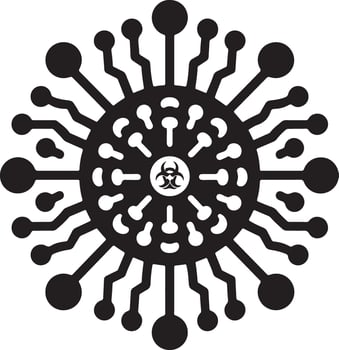 Virus Infection Silhouette Icon for Web Use vector