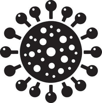 Silhouette Virus Infection Icon for Graphics vector