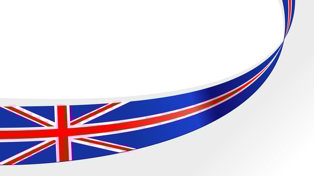 Wave flag of united kingdom on white background. Banner or ribbon for national day vector