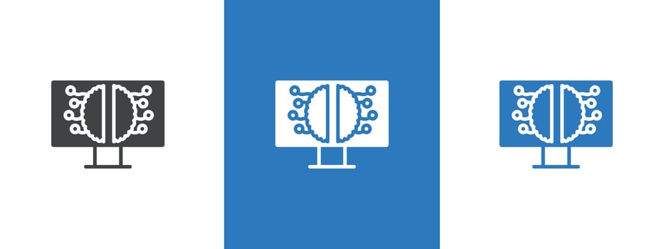 Artificial intelligence icon thin line illustration vector