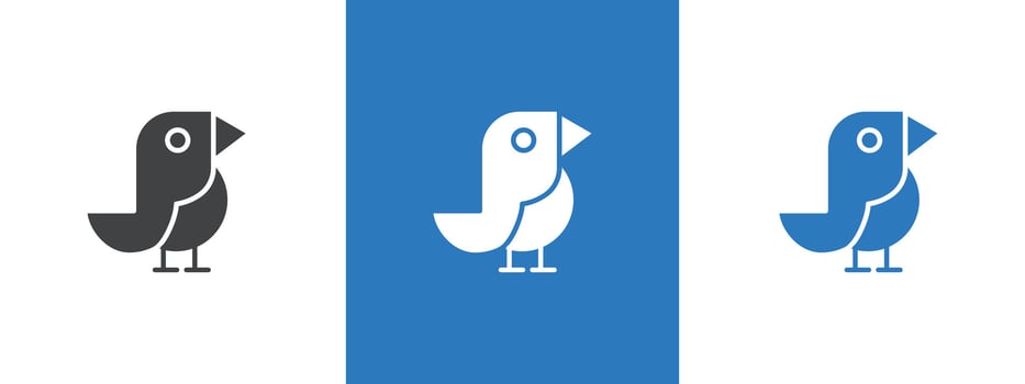 bird icon thin line illustration vector