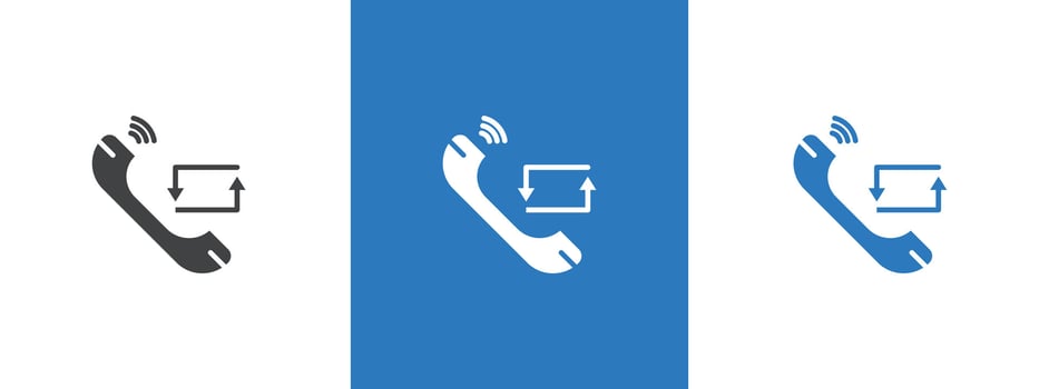 Call back icon thin line illustration vector
