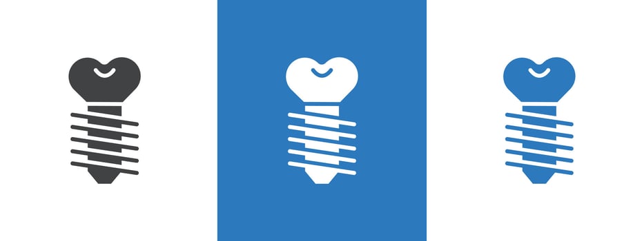Dental implants icon thin line illustration vector