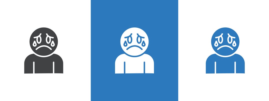 Depression icon thin line illustration vector