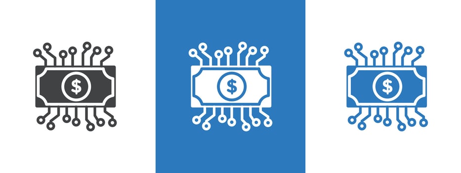 Digital Currency icon thin line illustration vector