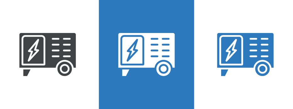 Portable power generator icon thin line illustration vector