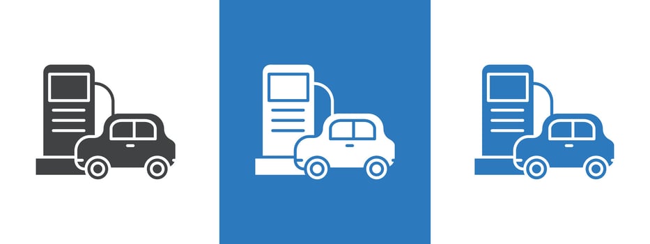 Refueling Car icon thin line illustration vector