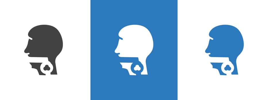 Swallowing reflex icon thin line illustration vector