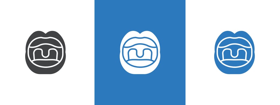 Throat oral mouth icon thin line illustration vector