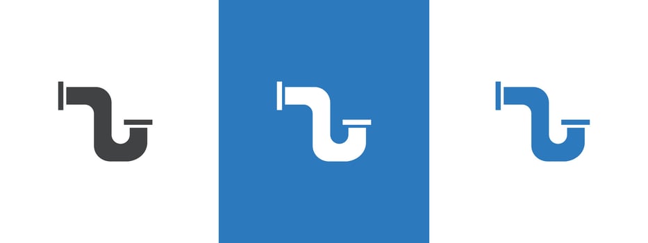 Water pipes icon thin line illustration vector