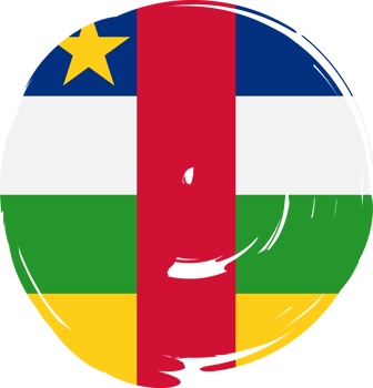 Central African Republic flag circle grunge style png