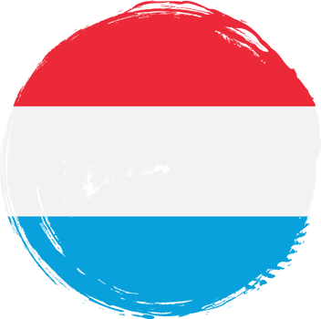 Luxembourg flag circle grunge style png