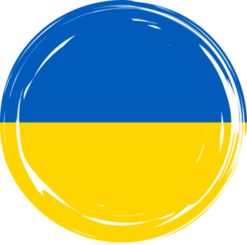 Ukraine flag circle grunge style png