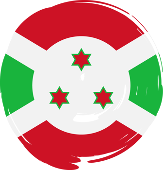 Burundi flag circle grunge style png