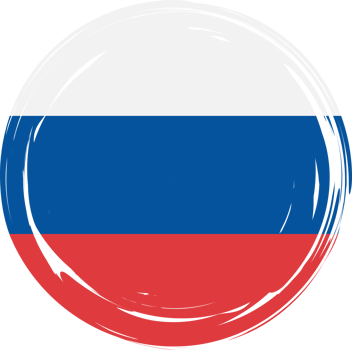 Russia flag circle grunge style png