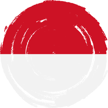 Monaco flag circle grunge style png